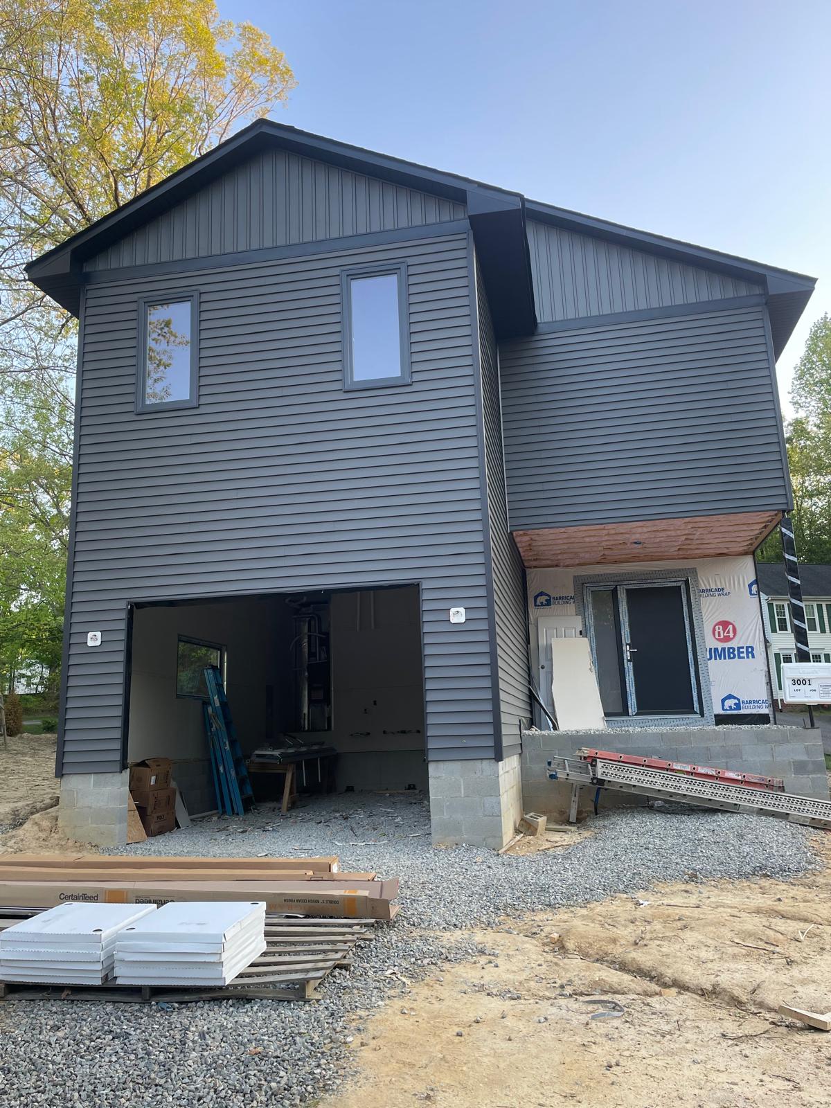 Vinyl siding installation